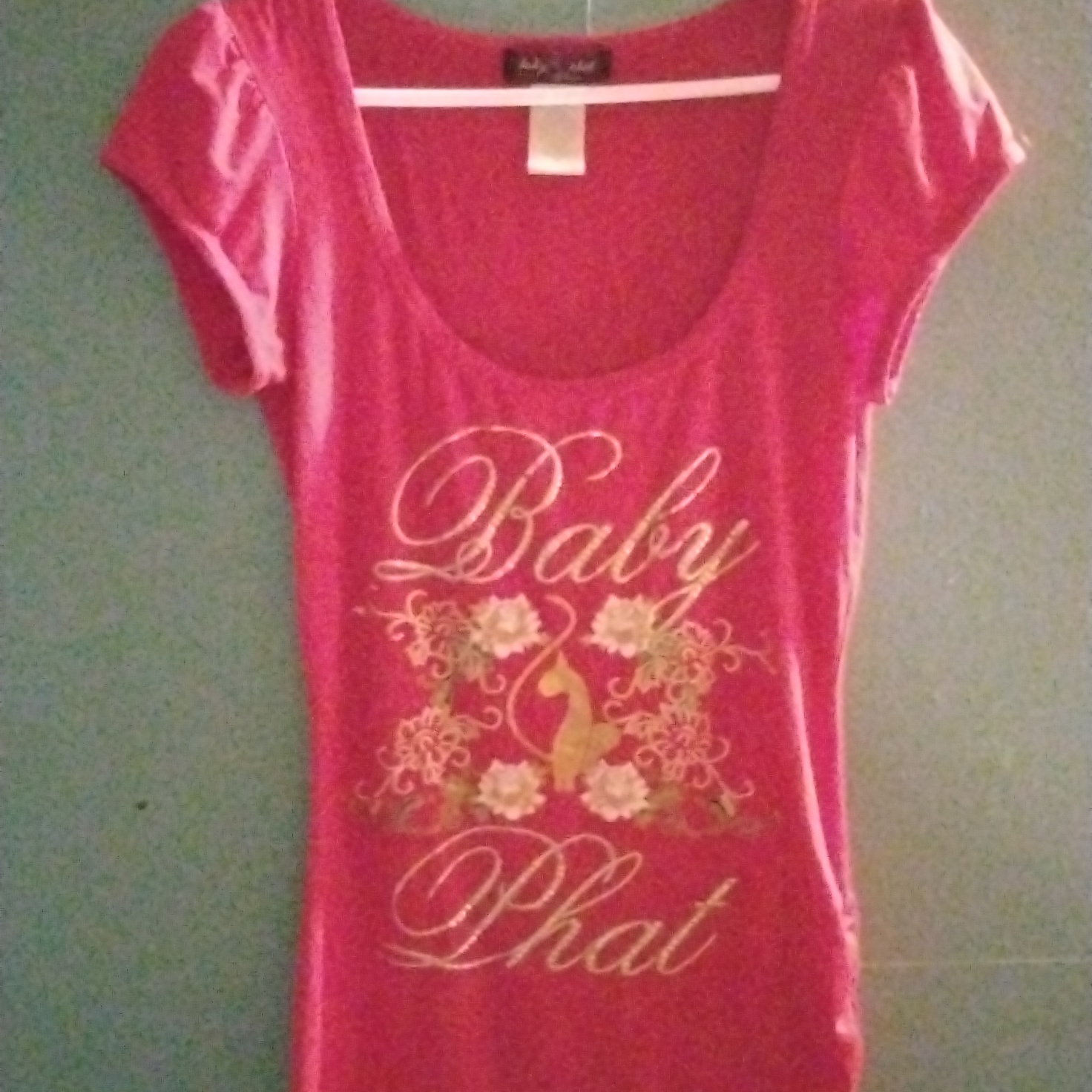 Brand New Baby Phat Blinged Out Short Sleeve Shirt
